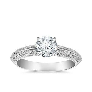 Genuine 925 Sterling Silver Engagement Ring